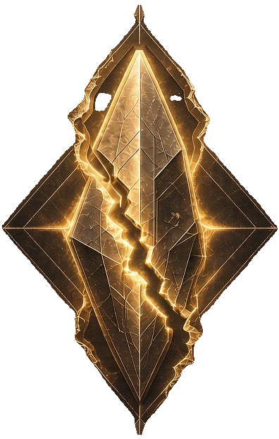 Fractured relic crystal